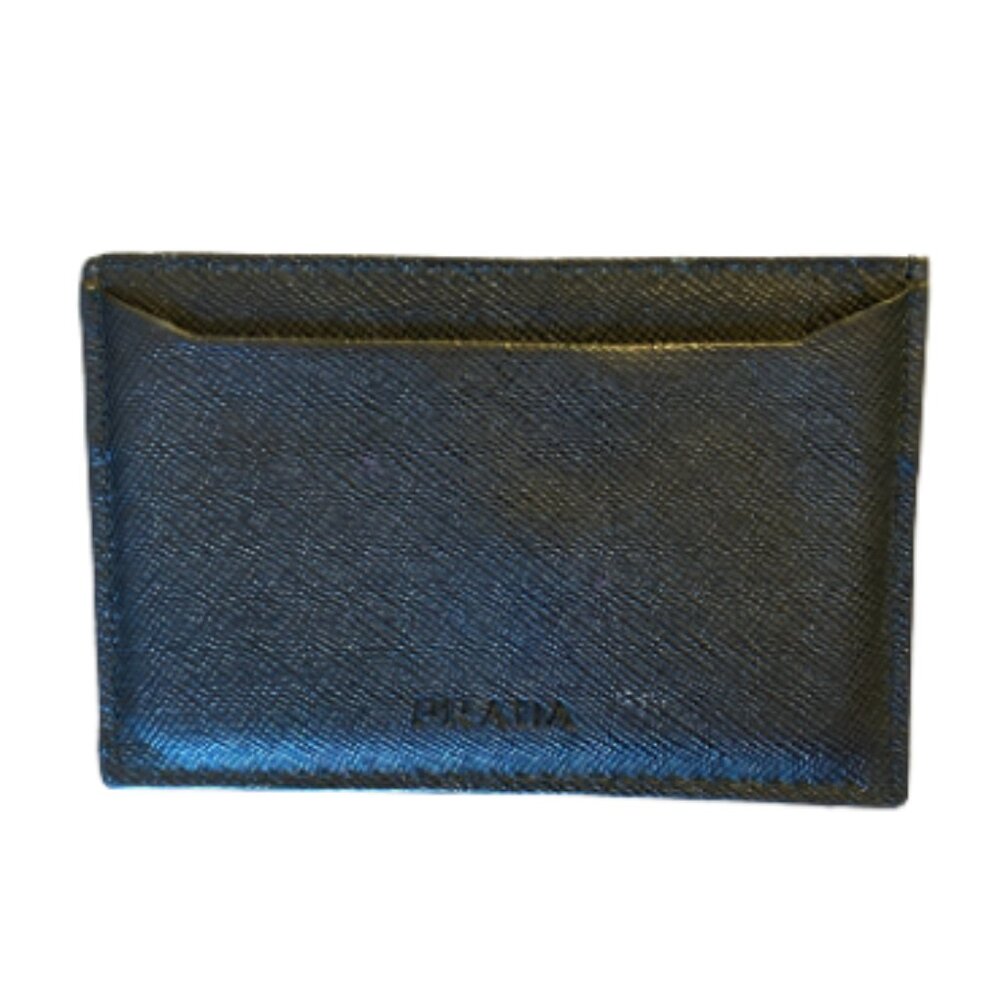 Prada black Saffiano Leather Card Holder